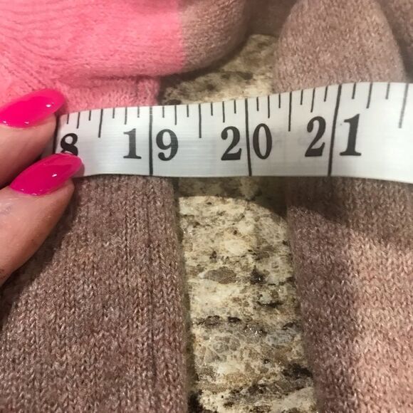 Old Navy Pink and Brown Color Block Sweater Medium - Picture 7 of 12